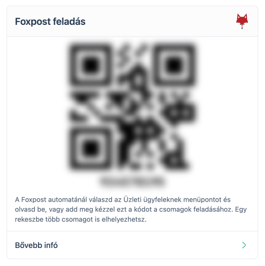 Foxpost feladási kód